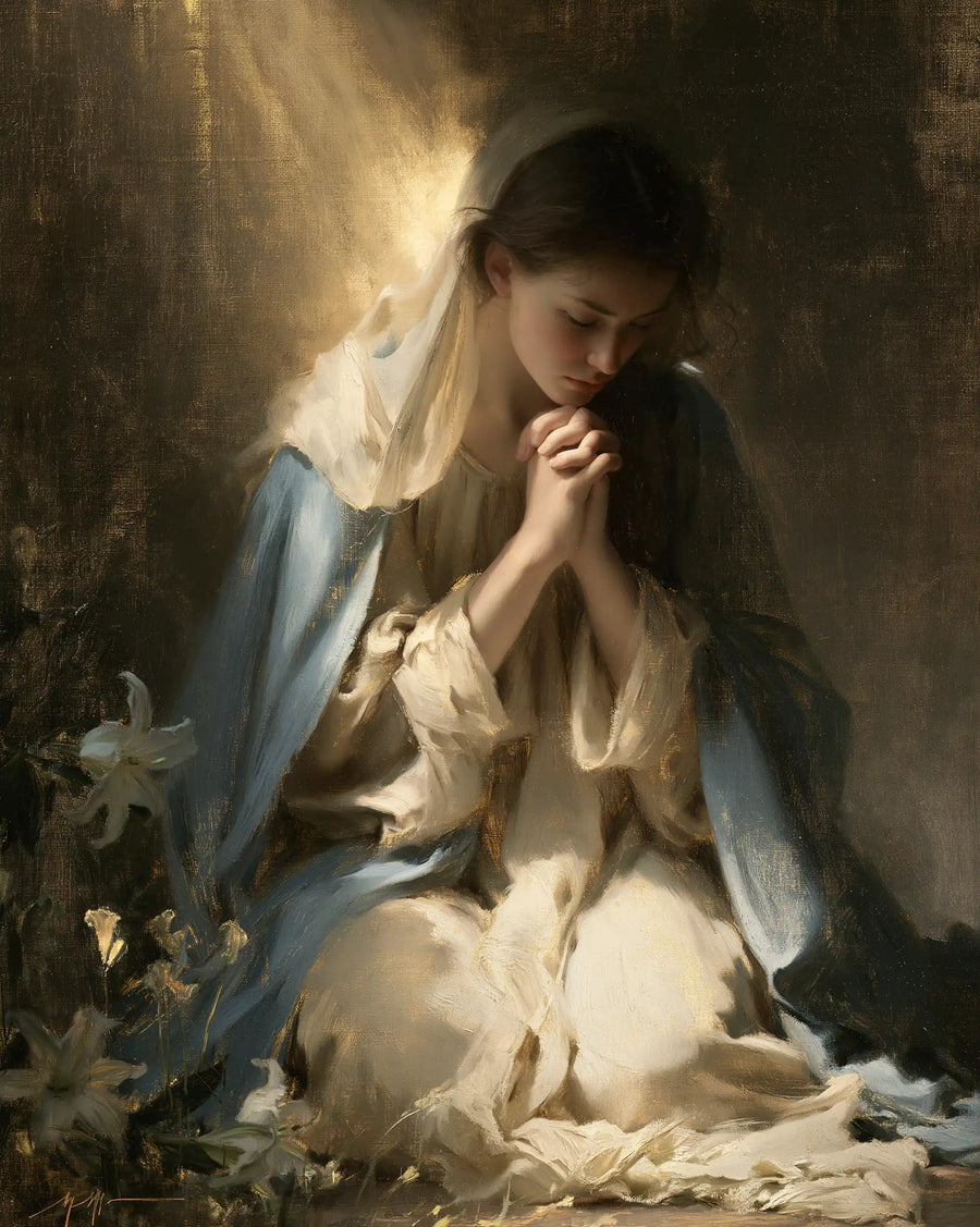 Virgin Mary in Prayer - Symbolist · Portrait n° 18