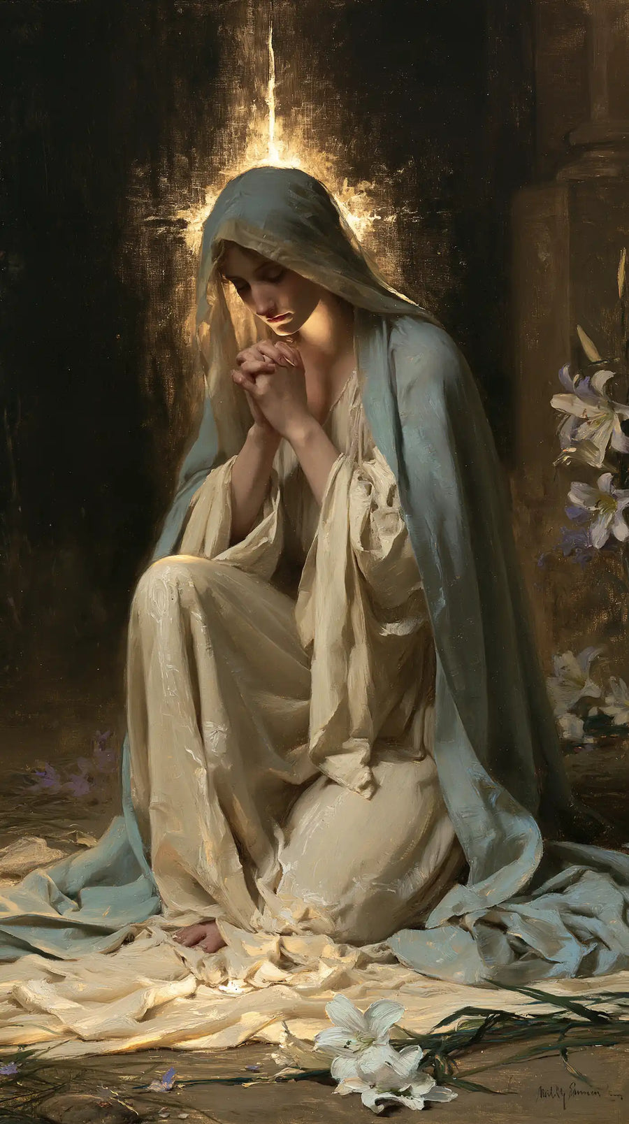 Virgin Mary in Prayer - Symbolist · Portrait n° 29