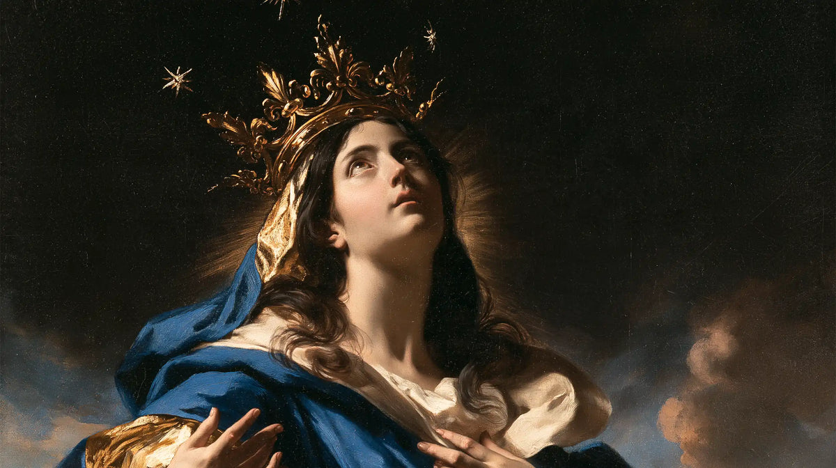 Mary, Queen of Heaven — Open Hands Beneath the Ascending Gaze
