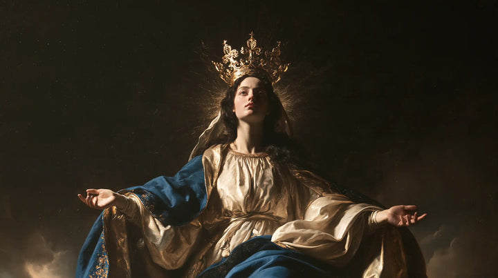 Mary, Queen of Heaven — Palms Offered in Royal Silence
