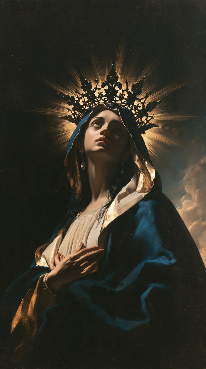 Mary, Queen of Heaven — The Attentive Face Beneath the Solar Crown