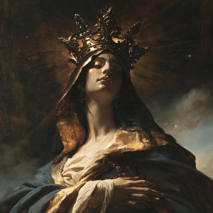 Mary, Queen of Heaven — Royal Repose in the Folded Mantle