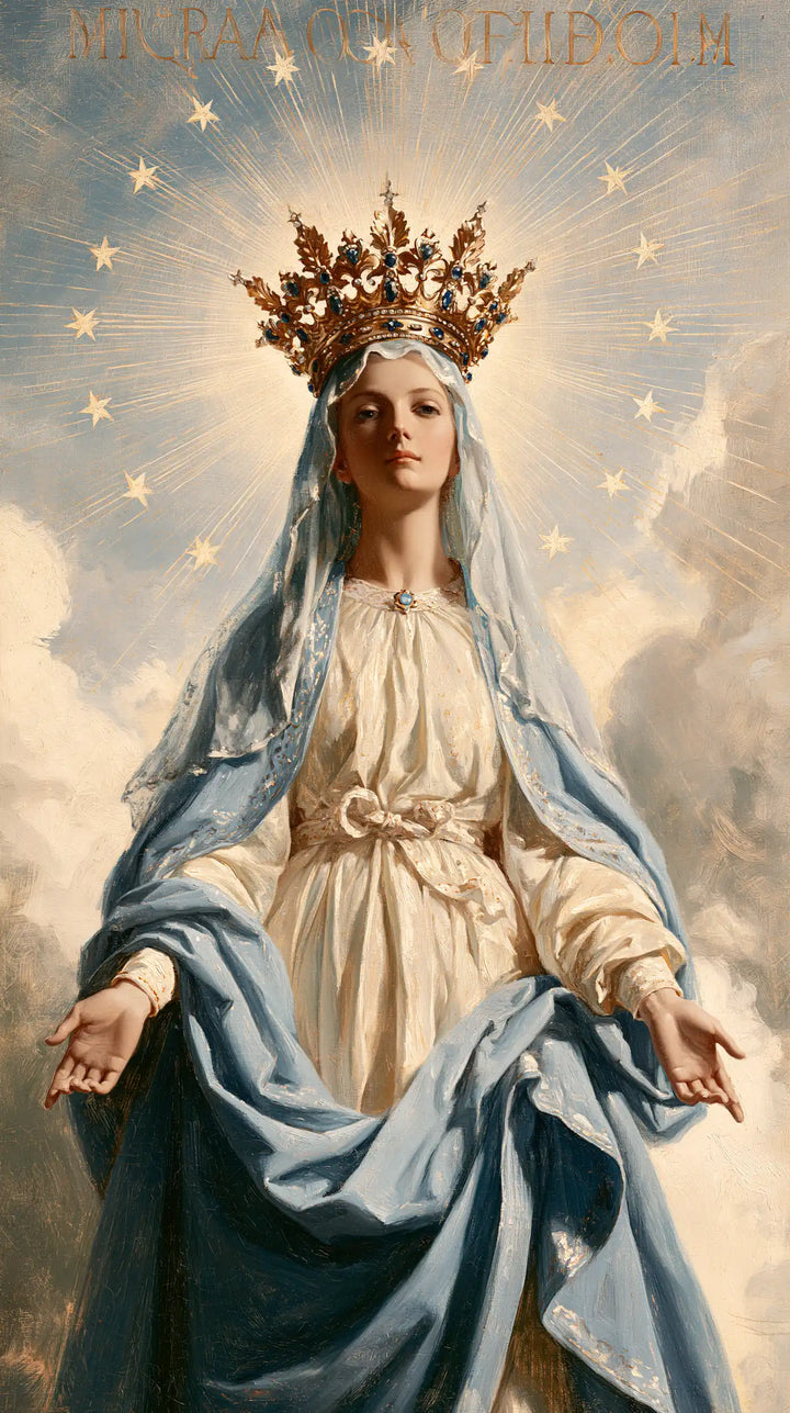 Mary, Queen of Heaven — Palms at the Edge of the Great Blue Fold