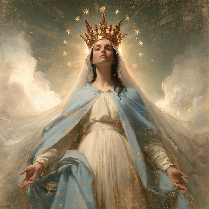 Mary Queen of Heaven - The Crown as Central Symbol · Square n° 4