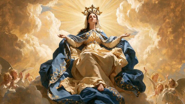 Mary, Queen of Heaven — The Golden Robe in Heavenly Repose