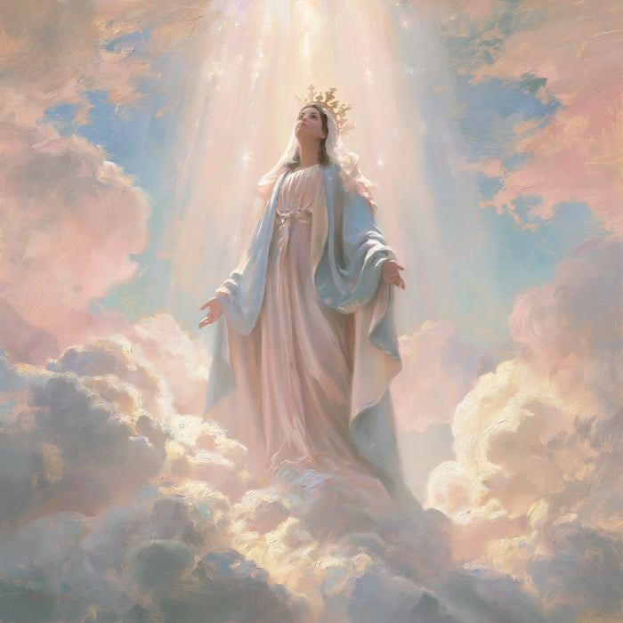 Mary, Queen of Heaven — The Upward Face in the Rose Column