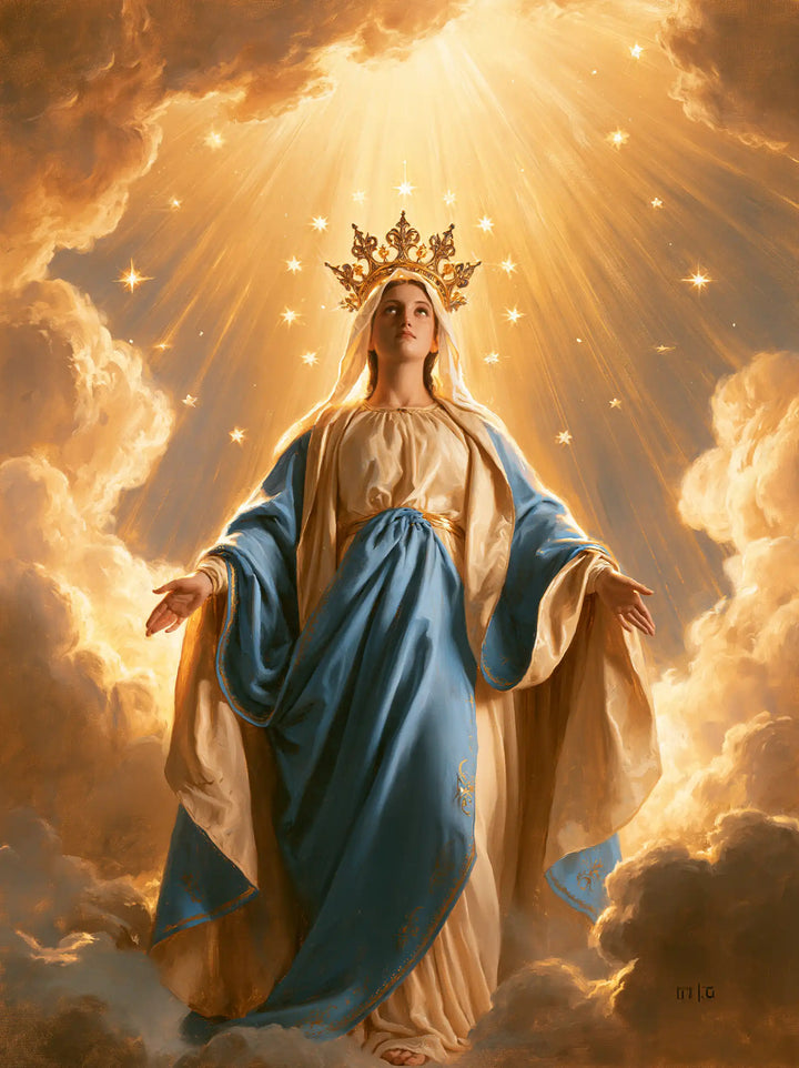 Mary, Queen of Heaven — The Great Fold in Amber Splendour