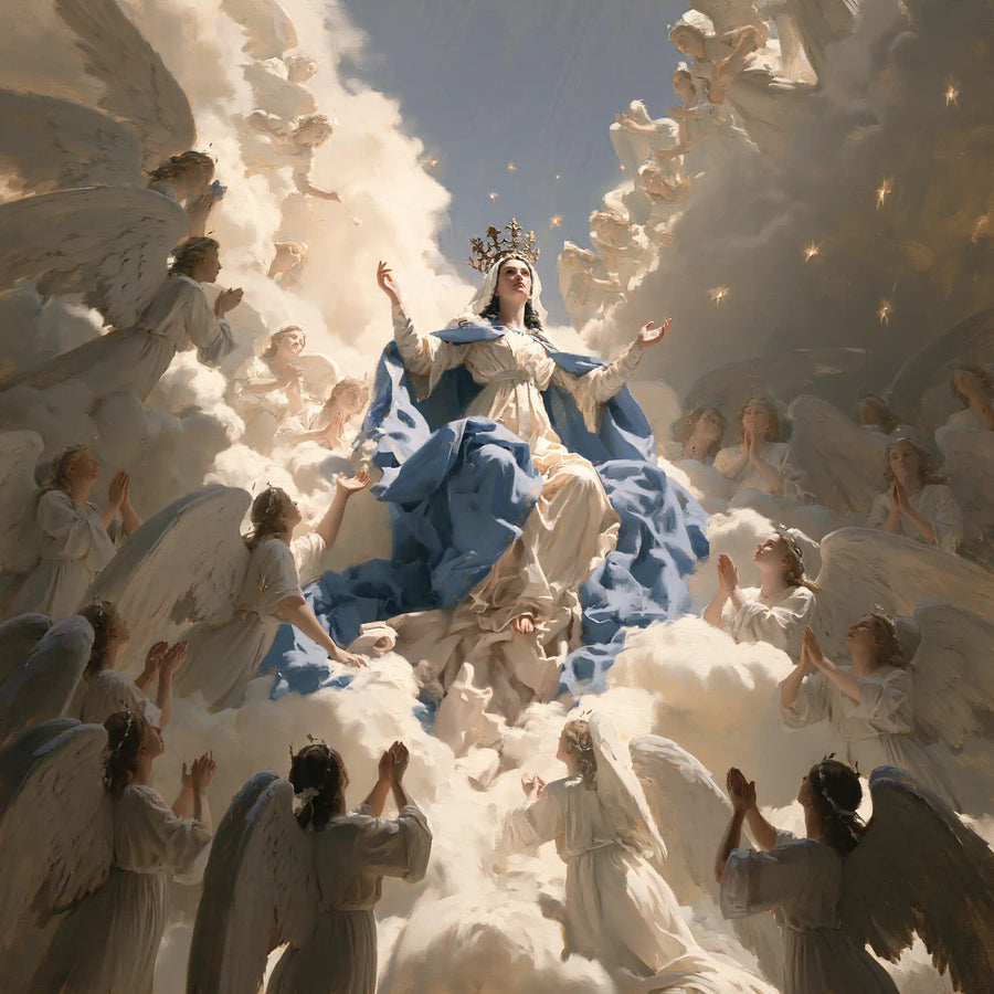 Mary Queen of Heaven - Mary Surrounded by Angels · Square n° 4