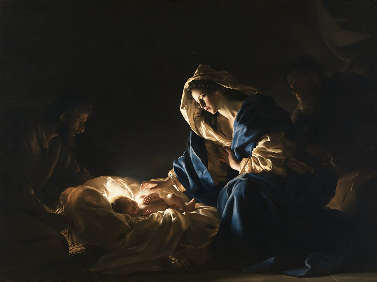 The Nativity — The Tender Gesture Beside the Swaddling
