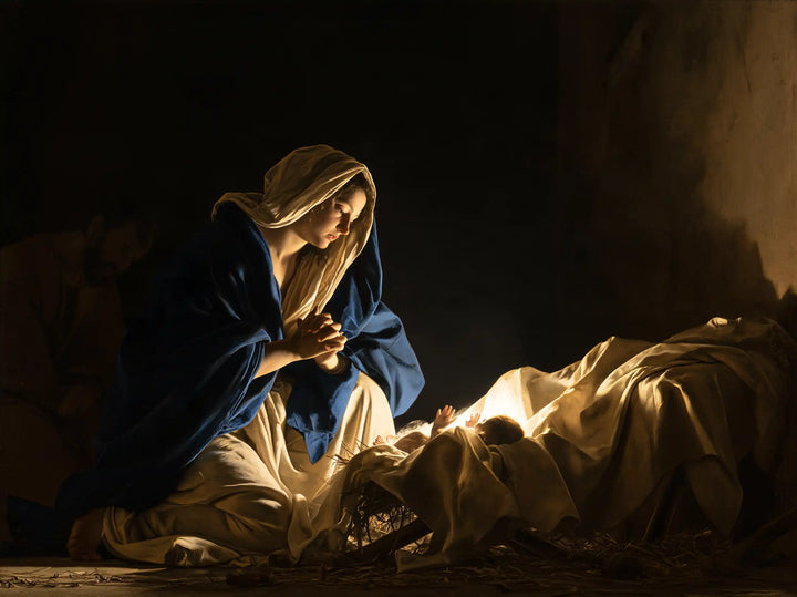 The Nativity - Caravaggio Tenebrism · Landscape n° 2