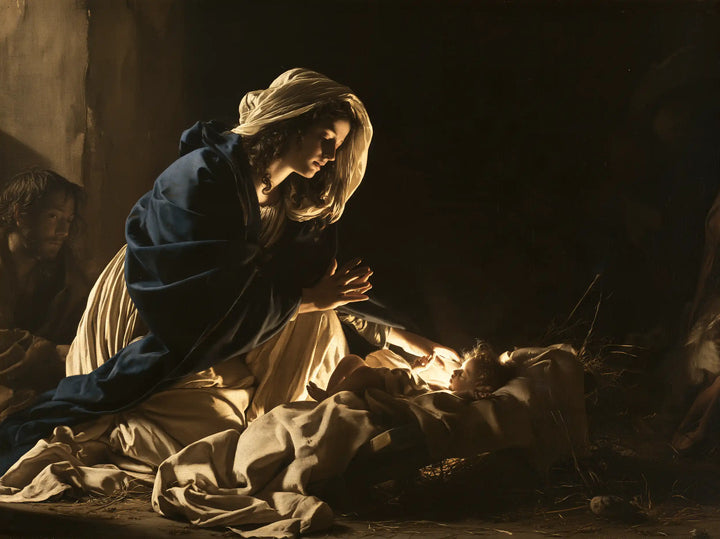 The Nativity - Caravaggio Tenebrism · Landscape n° 3