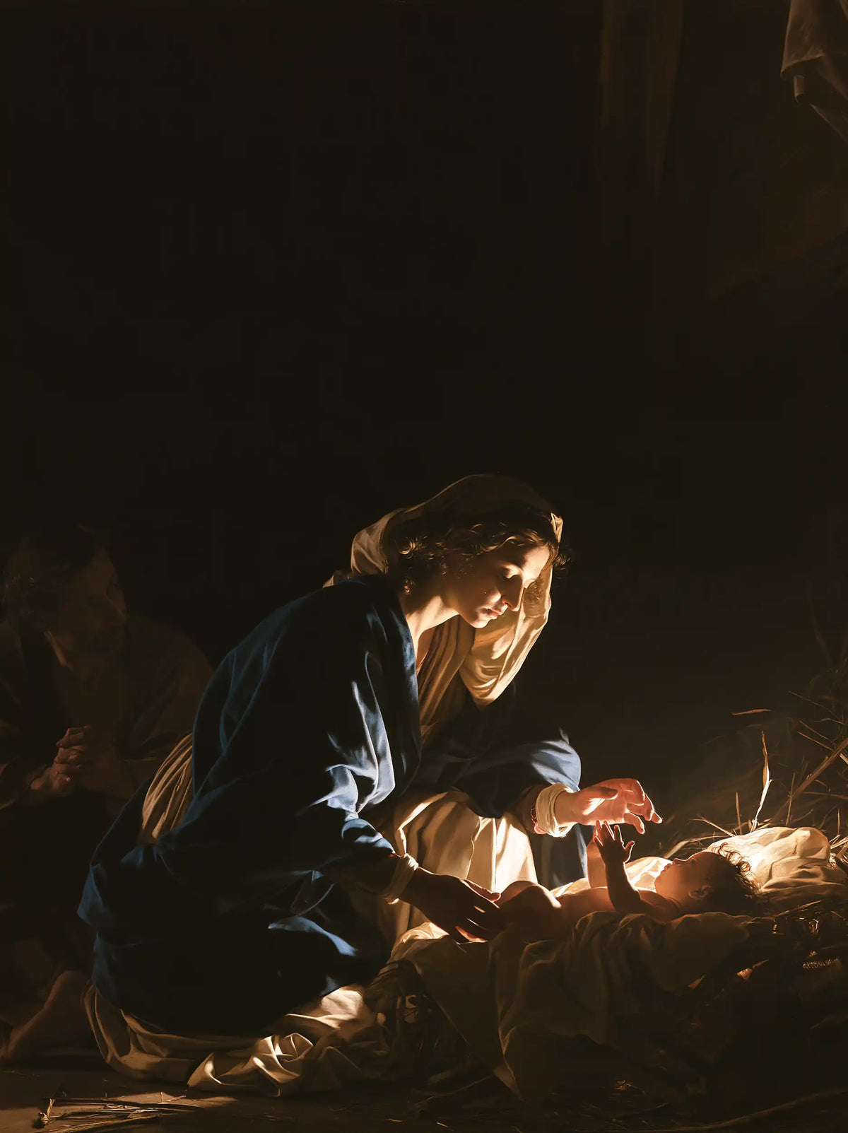 The Nativity — Hands Poised in the Light