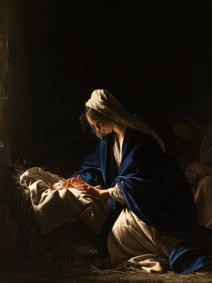 The Nativity - Caravaggio Tenebrism · Portrait n° 14