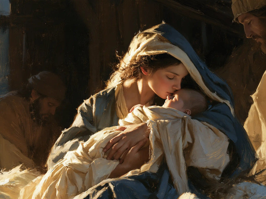 The Nativity - Mary Kissing the Infant Jesus · Landscape n° 7
