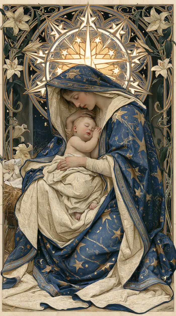 The Nativity — The Child Against the Star-Studded Mantle