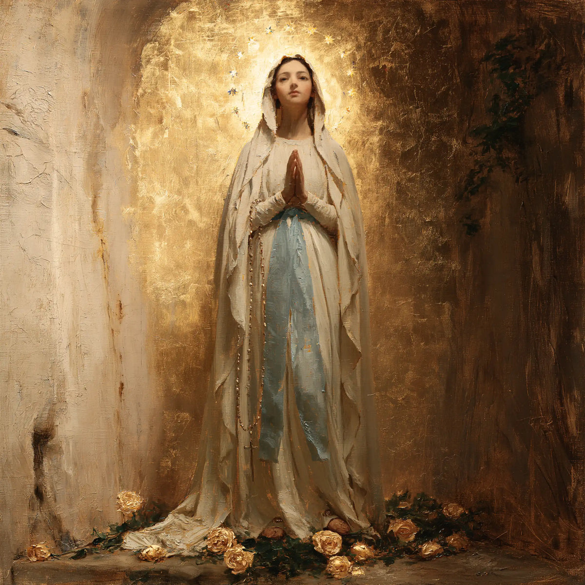 Our Lady of Lourdes Devotional Portrait · Square no. 6