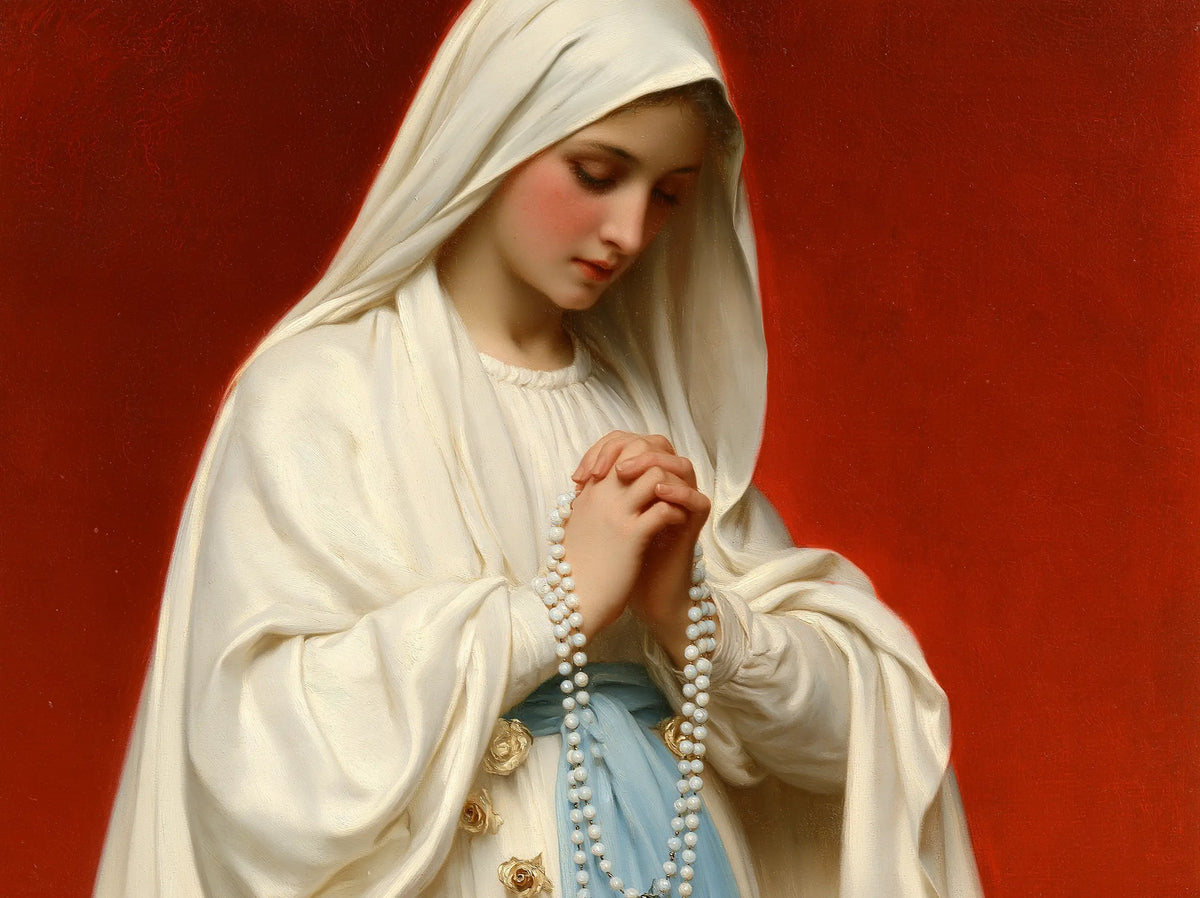 Our Lady of Lourdes – Rosary Held in Scarlet Light