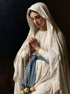 Our Lady of Lourdes – Veil and Beads in Shadow