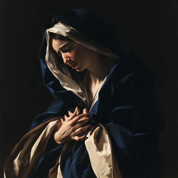 Our Lady of Sorrows - Caravaggio Tenebrism · Square n° 3