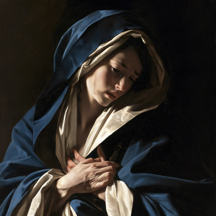 Our Lady of Sorrows - Caravaggio Tenebrism · Square n° 5