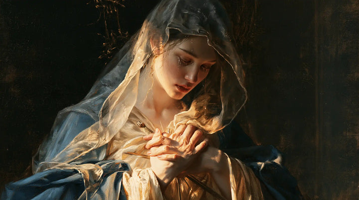 Our Lady of Sorrows — Prayer in Translucent Silk
