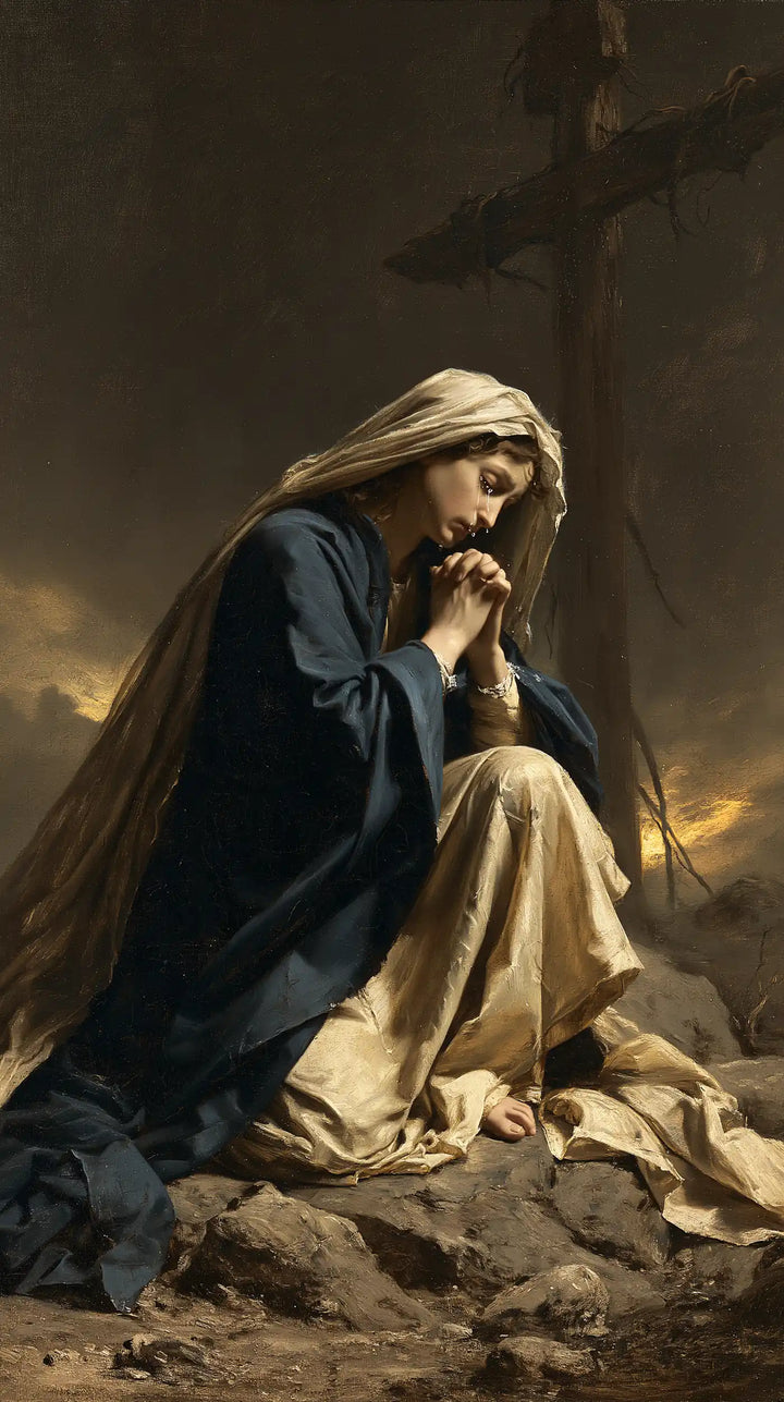 Our Lady of Sorrows - Mary Kneeling before the Cross · Portrait n° 2