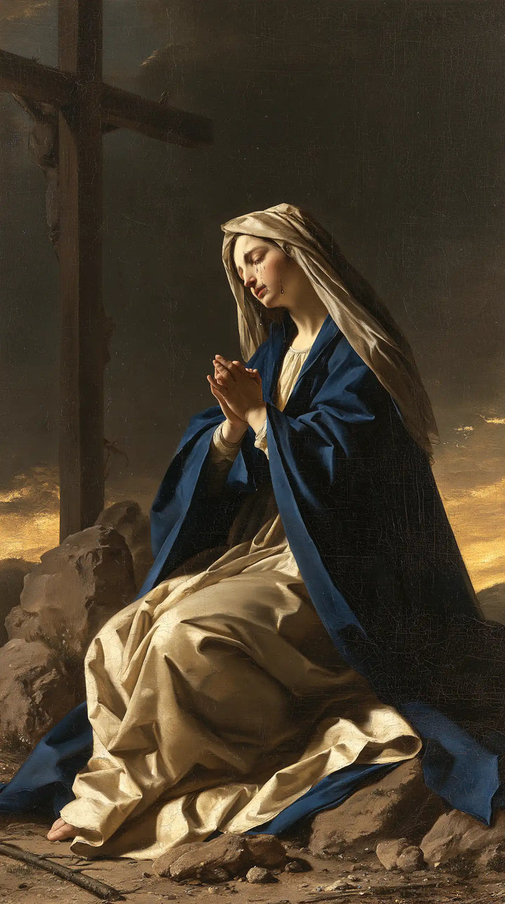 Our Lady of Sorrows - Mary Kneeling before the Cross · Portrait n° 5