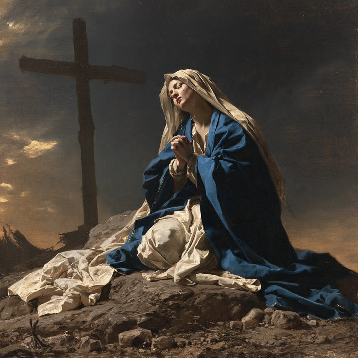 Our Lady of Sorrows - Mary Kneeling before the Cross · Square n° 2