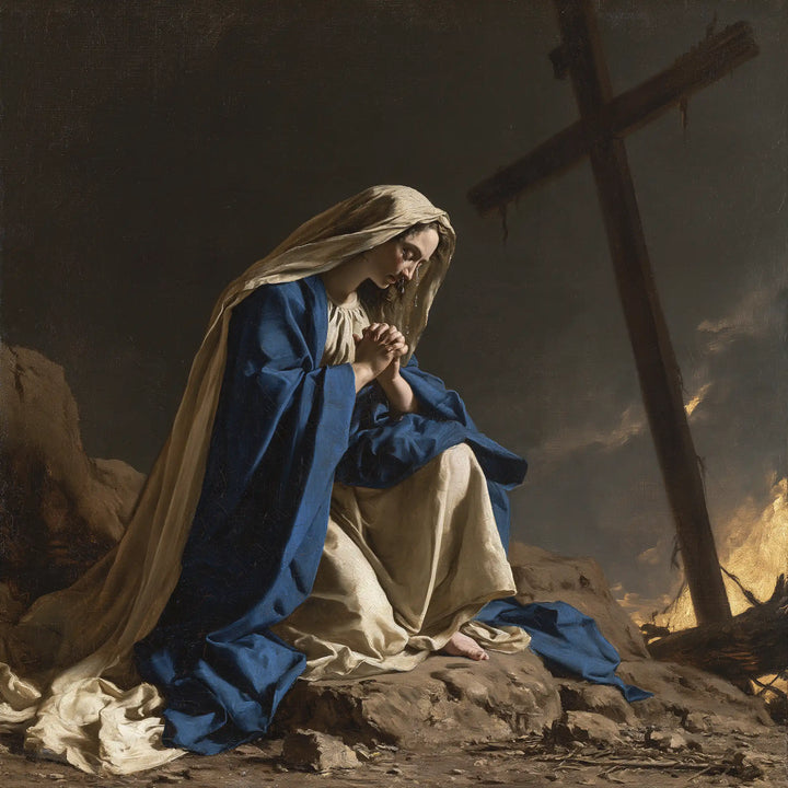 Our Lady of Sorrows - Mary Kneeling before the Cross · Square n° 3