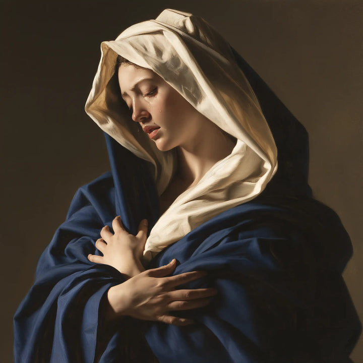 Our Lady of Sorrows - Mater Dolorosa Classical Portrait · Square n° 6