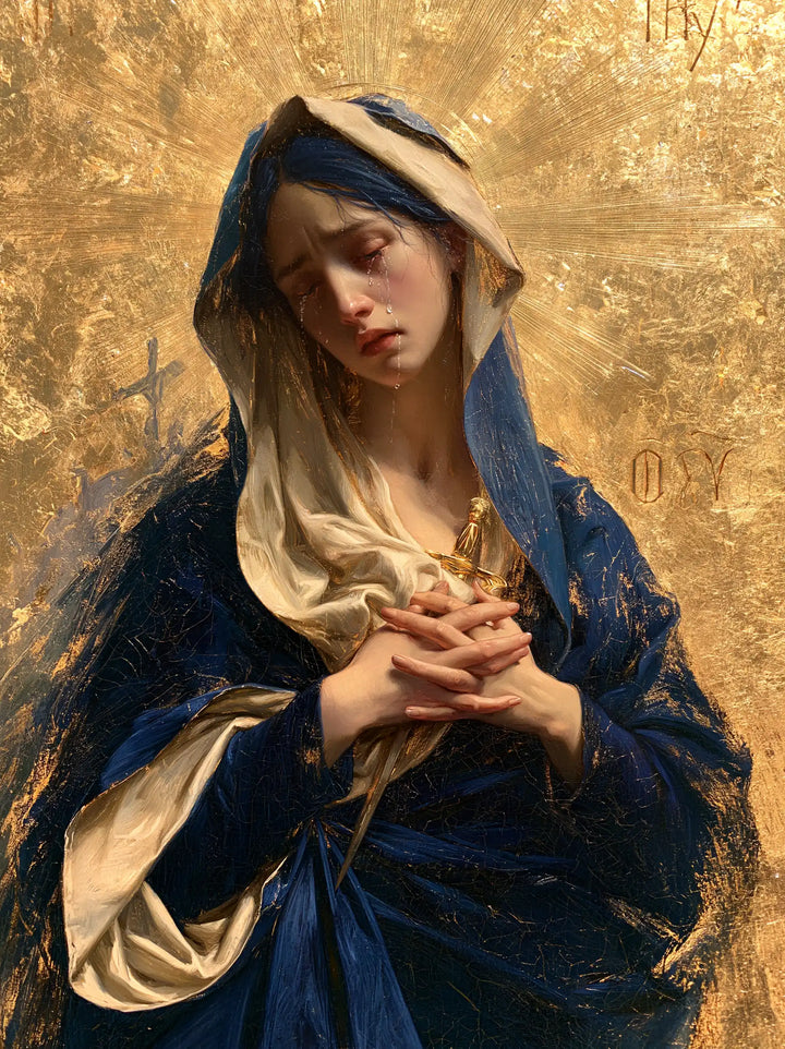 Our Lady of Sorrows — Joined Hands before Living Gold