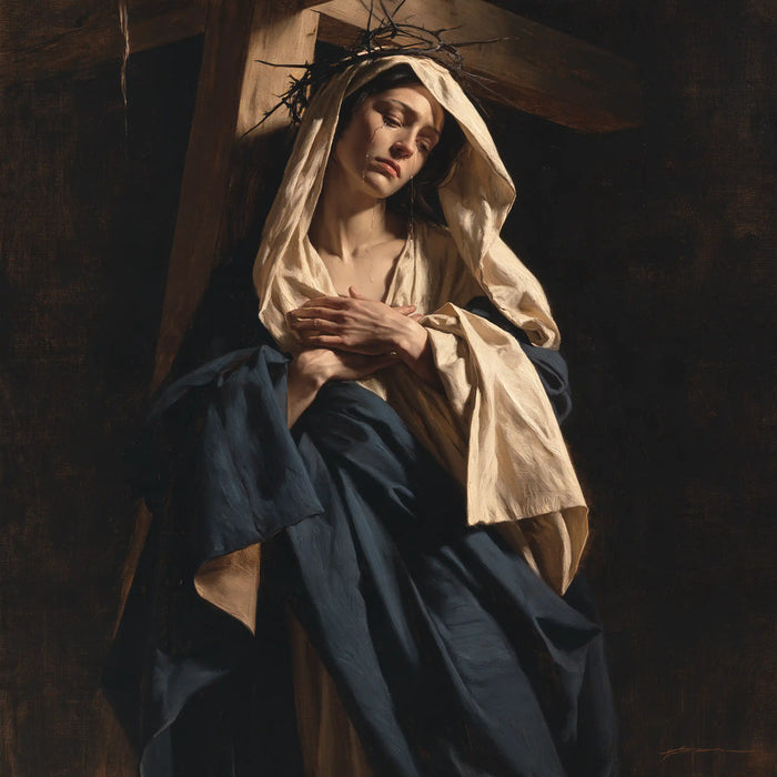 Our Lady of Sorrows — The Bowed Face in the Shadow of Thorns