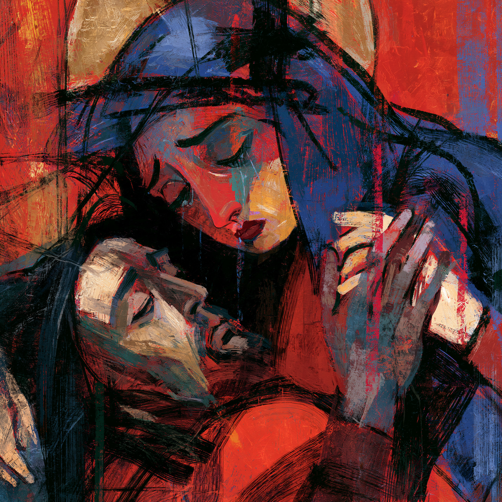 La Pietà - Expressionist · Carré n° 3 - Christliche Kunst