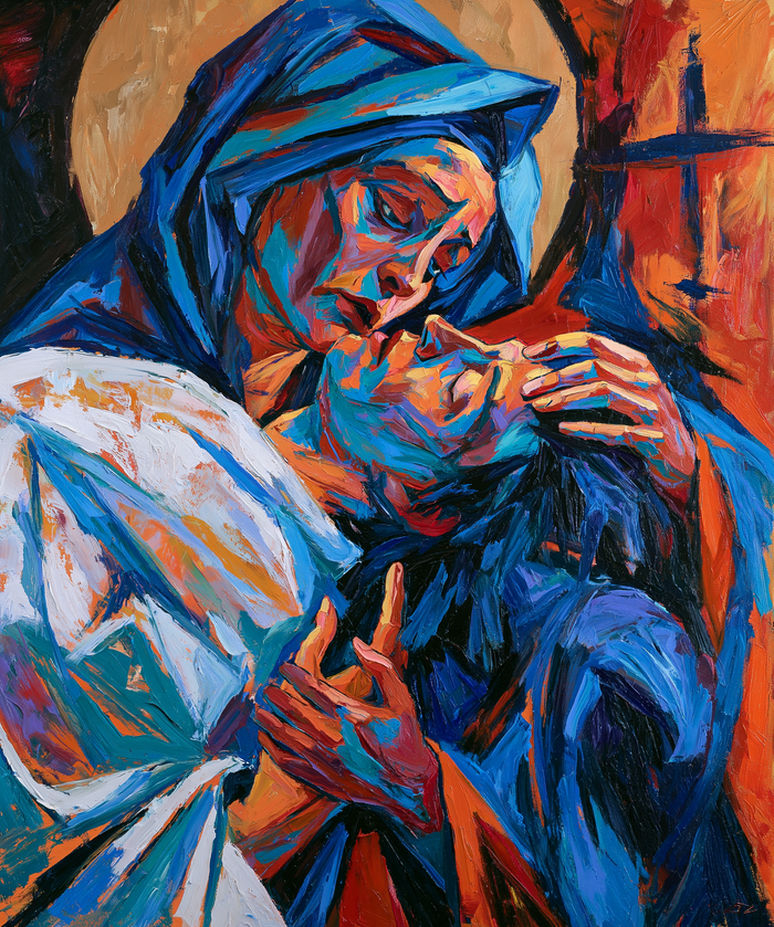 The Pietà — The Caress Beneath the Cross