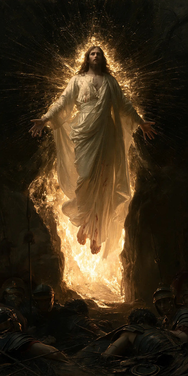 The Resurrection of Jesus Christ - Black and Gold · Portrait n° 3