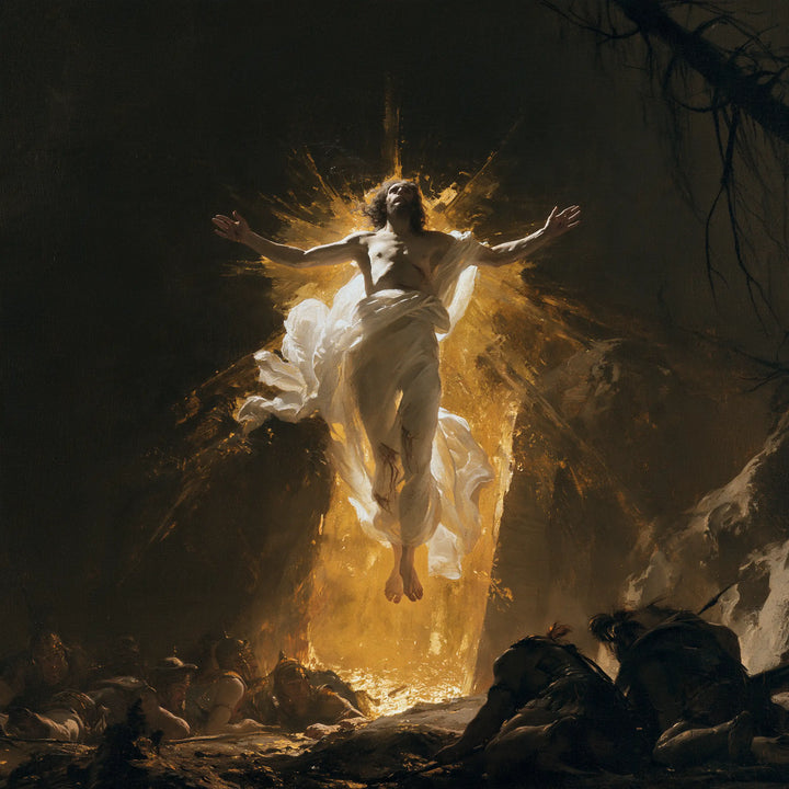 The Resurrection of Jesus Christ - Black and Gold · Square n° 3