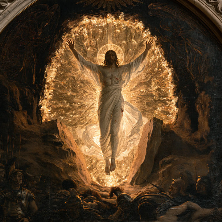 The Resurrection of Jesus Christ - Black and Gold · Square n° 5