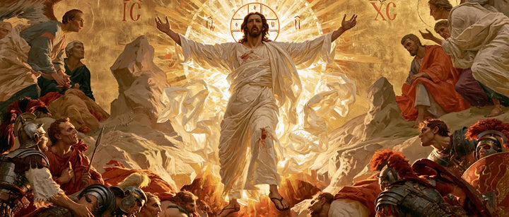 The Resurrection of Jesus Christ — Red Plumes in the Golden Morning