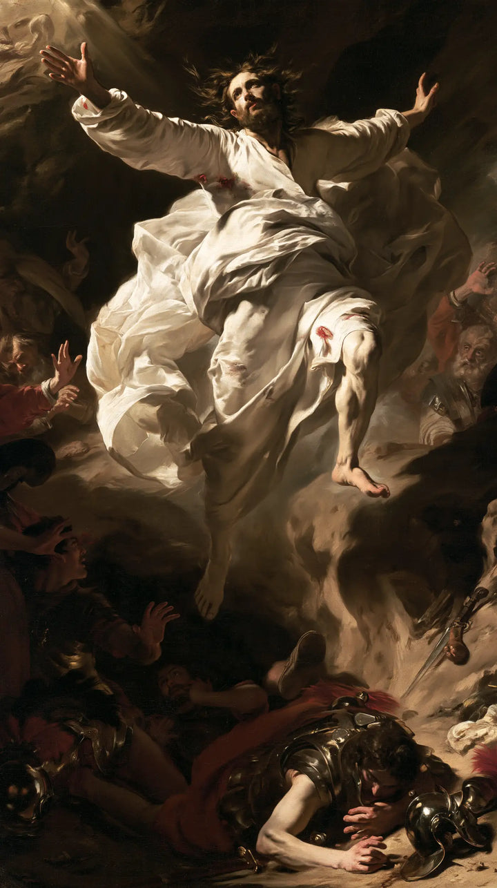 The Resurrection of Jesus Christ — Awakening above the Bowed Soldier