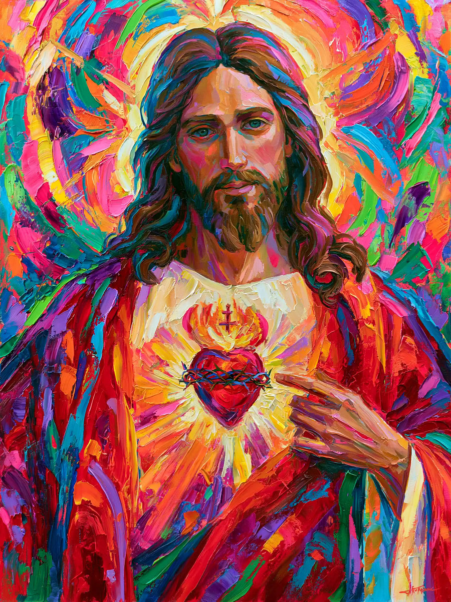 Sacred Heart of Jesus – Ultra-Vibrant Expressionism · Portrait no. 6