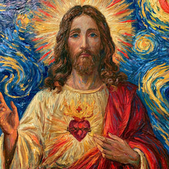 Sacred Heart of Jesus – Post-Impressionist · Square no. 1