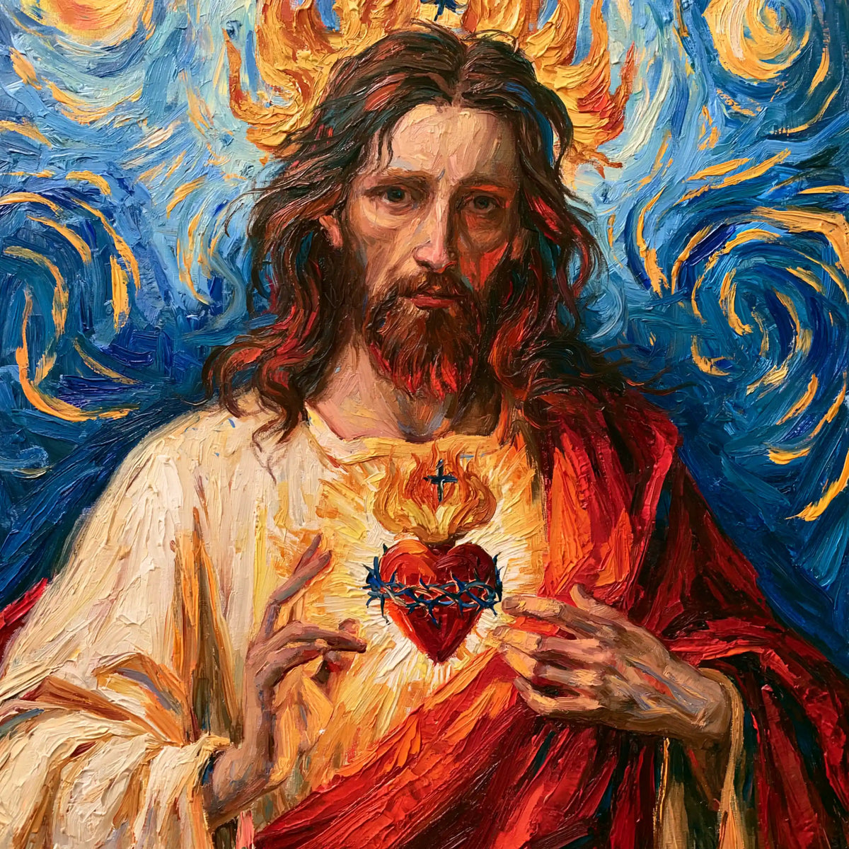 Sacred Heart of Jesus – Post-Impressionist · Square no. 5