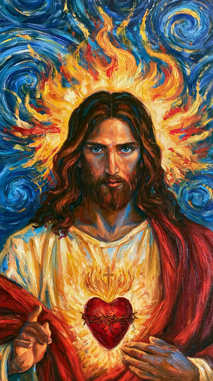 Sacred Heart of Jesus – Post-Impressionist · Portrait no. 2