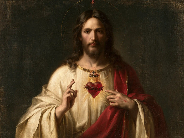 The Sacred Heart of Jesus — The Heart Between Balanced Hands