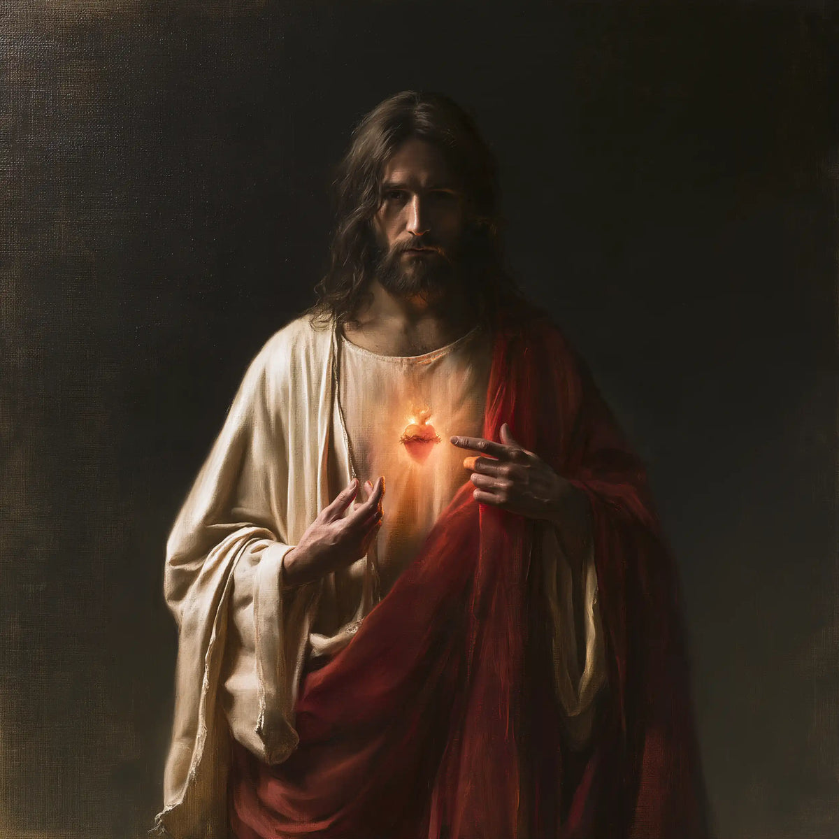 Sacred Heart of Jesus - Contemporary Minimalism · Square n° 4