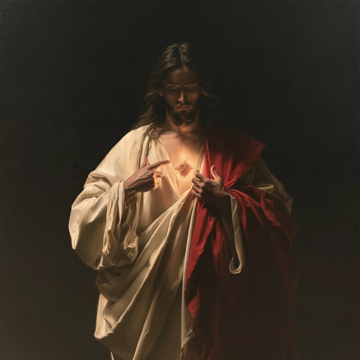Sacred Heart of Jesus - Contemporary Minimalism · Square n° 8