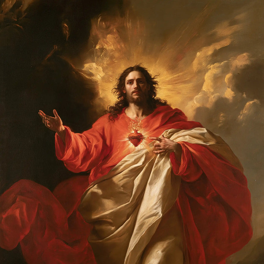 The Sacred Heart of Jesus — Stillness Amid the Burning Sky
