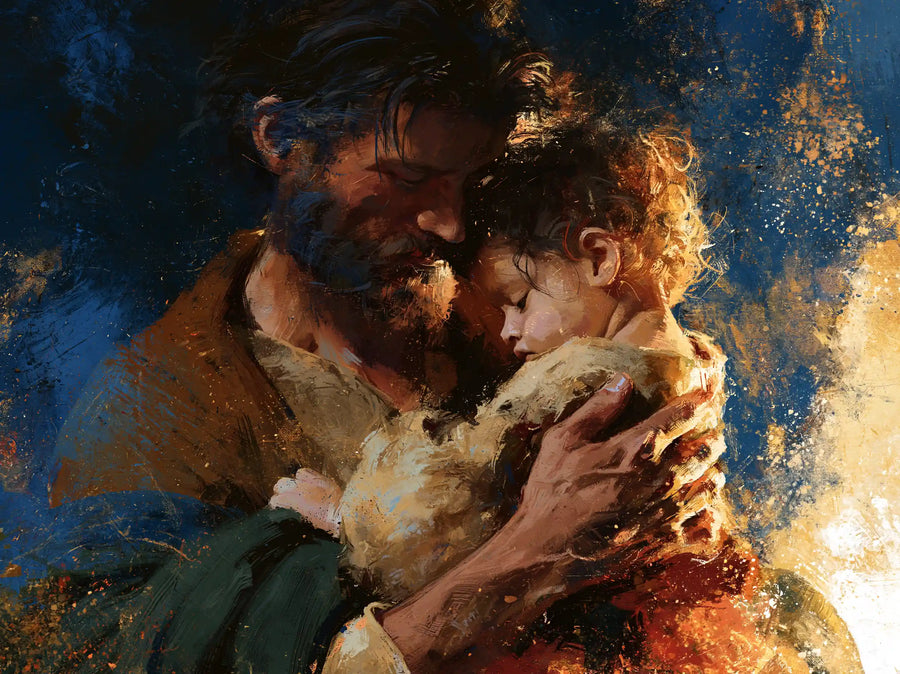 Saint Joseph with the Child Jesus – Expressionist · Landscape no. 3