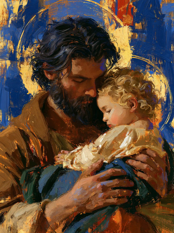 Saint Joseph with the Child Jesus – Expressionist · Portrait no. 8