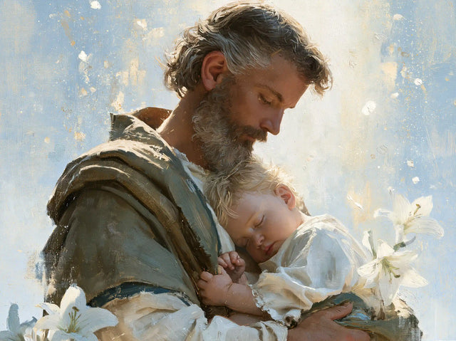 Saint Joseph with the Child Jesus – Impressionist · Landscape no. 6